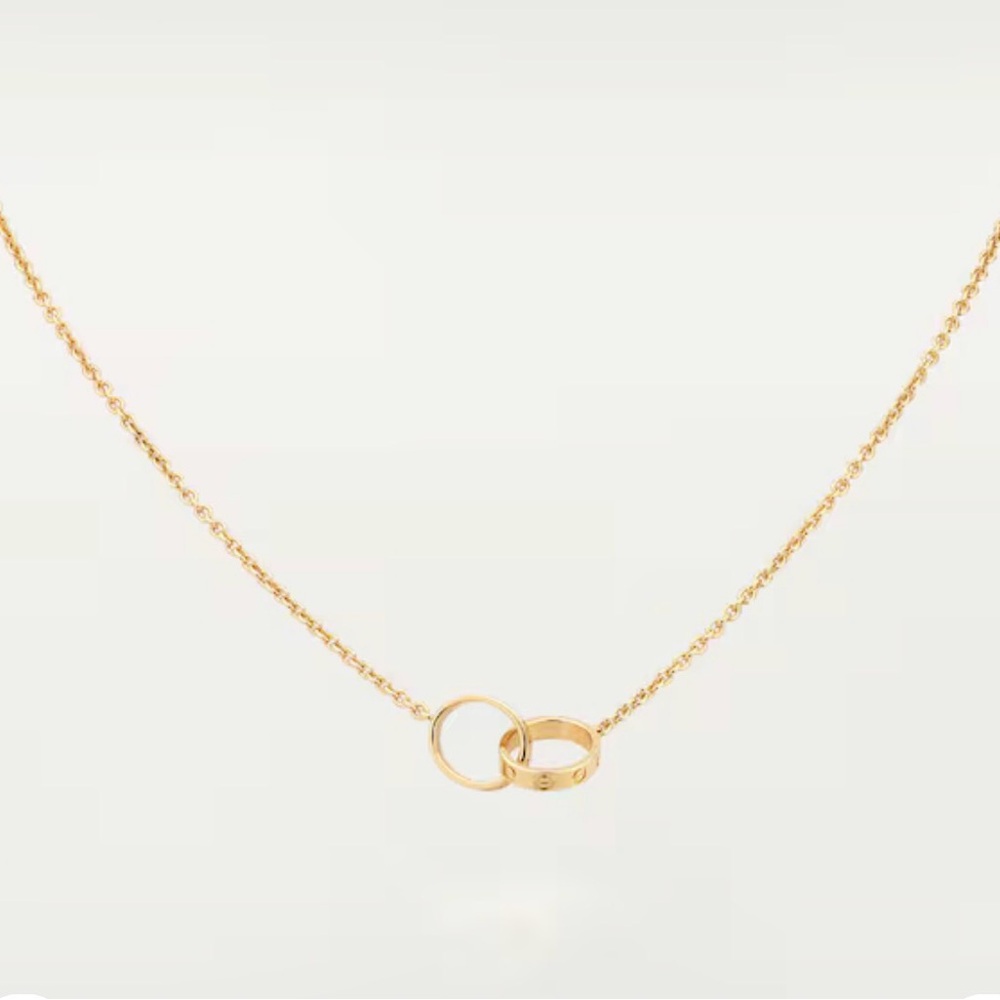 Cartier Gold Interlocking love Necklace - Picture 4 of 6